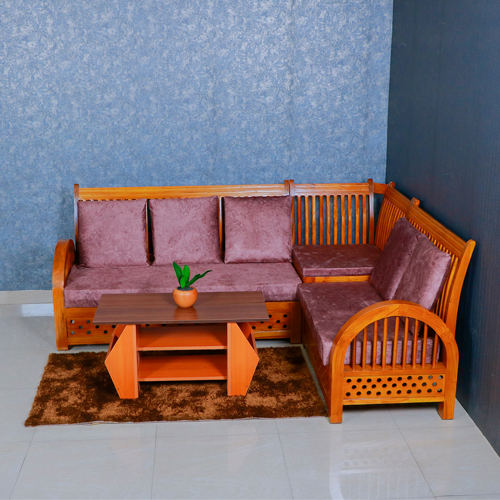 Teak wood furniture 2024 sofa set